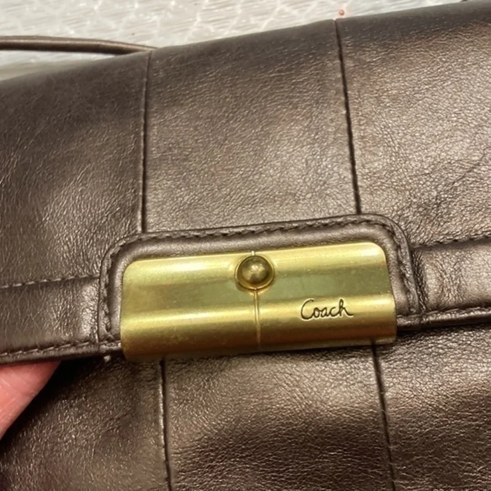 Coach bronze Kirsten flap crossbody bag